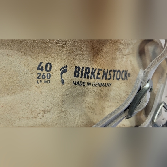 BIRKENSTOCK Mayari Unisex Size 40 US L9 M7 Brown Leather Slip On Sandals - Picture 10 of 10